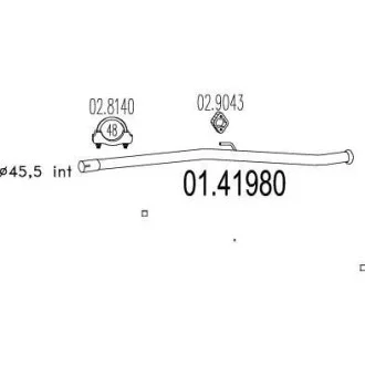 Ремонтна деталь вихл. сист. MTS 01.41980