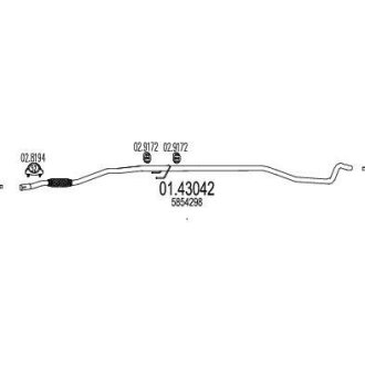 Вихлопна труба MTS 0143042