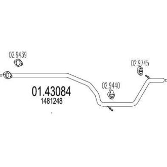 Вихлопна труба MTS 0143084