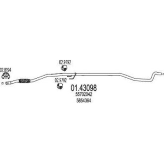Вихлопна труба MTS 01.43098