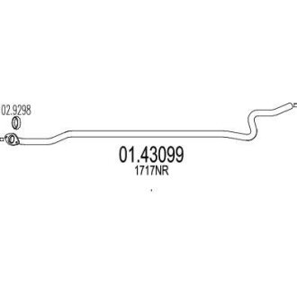 Вихлопна труба MTS 01.43099