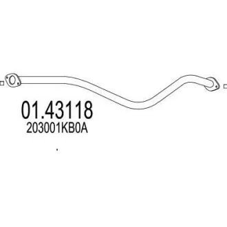 Вихлопна труба MTS 01.43118