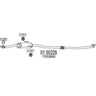 Проміжний глушник MTS 0150228