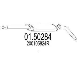 Проміжний глушник MTS 01.50284