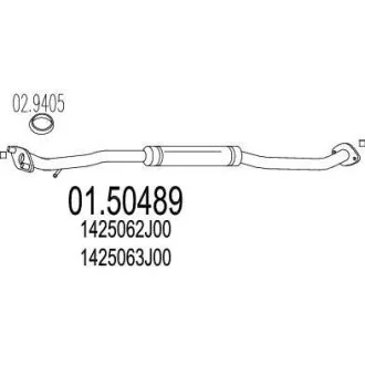 Проміжний глушник MTS 0150489