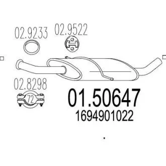 Проміжний глушник MTS 01.50647
