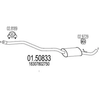 Проміжний глушник MTS 01.50833