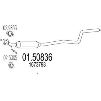 Проміжний глушник MTS 01.50836