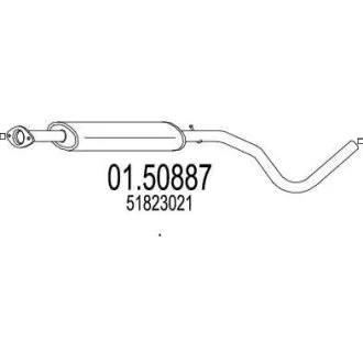 Проміжний глушник MTS 01.50887