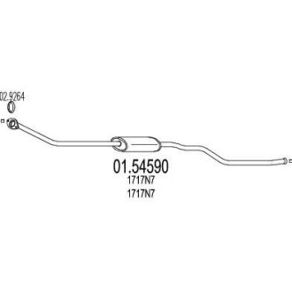 Резонатор (Средняя часть выхлопной системы (Резонатор)) MTS 01.54590