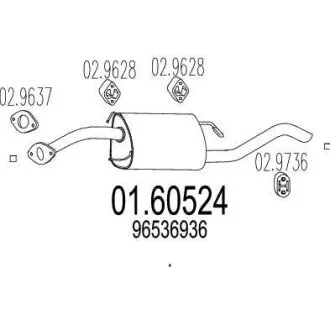 Глушник (Задняя часть выхлопной системы (Глушитель).) MTS 01.60524