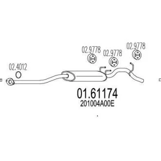 Глушник MTS 01.61174