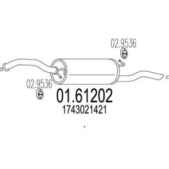 Глушник MTS 01.61202