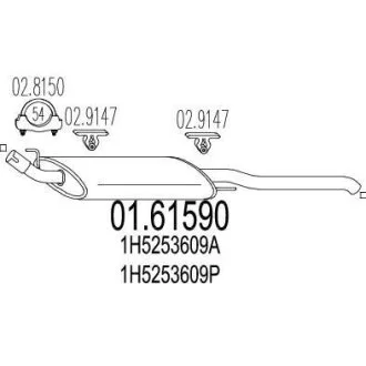Гофра вихлопної системи (Гофра выхлопной системы) MTS 01.61590