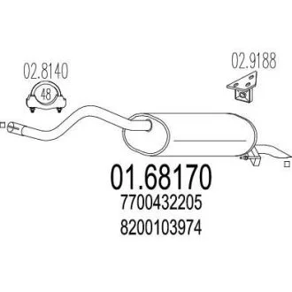 Глушник MTS 01.68170