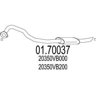 Вихлопна труба MTS 0170037