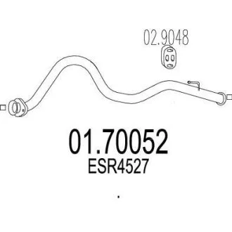 Вихлопна труба MTS 01.70052