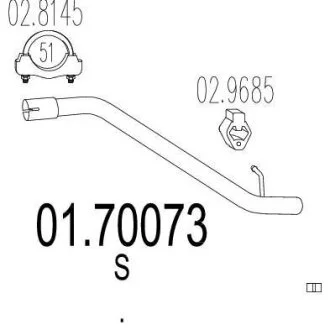 Вихлопна труба MTS 0170073