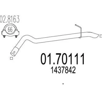 Вихлопна труба MTS 01.70111