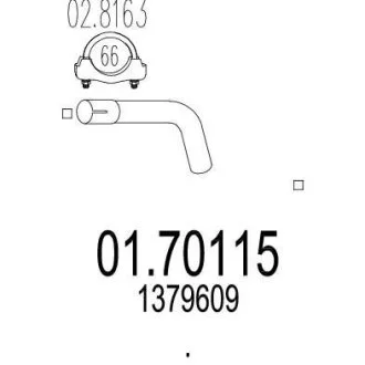Вихлопна труба MTS 01.70115