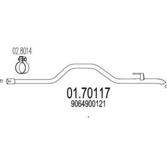 Вихлопна труба MTS 01.70117