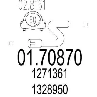 Задня труба вихлопної системи MTS 01.70870