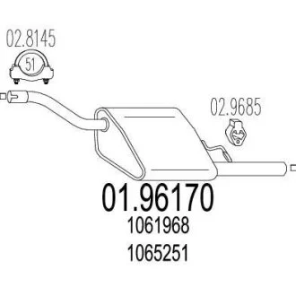 Глушник (Задняя часть выхлопной системы (Глушитель).) MTS 01.96170
