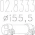Муфта вихлопної системи (Муфта выхлопной системы (Тип В,внутр. диаметр - 55,5 мм,длина - 120 мм)) MTS 02.8333 (фото 1)
