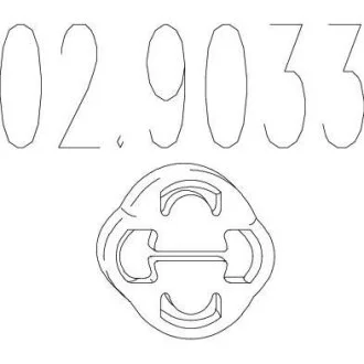 Гумовий елемент кріплення (Резиновый элемент крепления выхлопной системы) MTS 02.9033