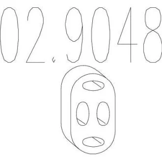 Гумовий елемент кріплення (Резиновый элемент крепления выхлопной системы) MTS 02.9048