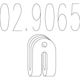 Гумовий елемент кріплення (Резиновый элемент крепления выхлопной системы) MTS 02.9065