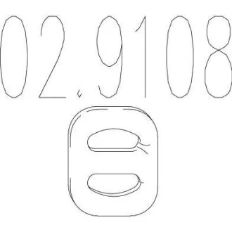 Гумовий елемент кріплення (Резиновый элемент крепления выхлопной системы) MTS 02.9108