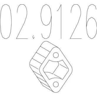 Гумовий елемент кріплення (Резиновый элемент крепления выхлопной системы) MTS 02.9126