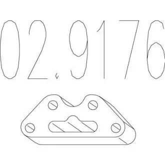 Гумовий елемент кріплення (Резиновый элемент крепления выхлопной системы) MTS 02.9176