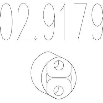 Гумовий елемент кріплення (Резиновый элемент крепления выхлопной системы) MTS 02.9179