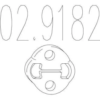 Гумовий елемент кріплення (Резиновый элемент крепления выхлопной системы) MTS 02.9182