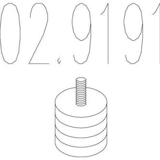 Гумовий елемент кріплення (Резиновый элемент крепления выхлопной системы) MTS 02.9191