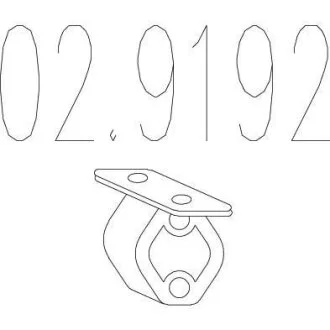 Гумовий елемент кріплення (Резиновый элемент крепления выхлопной системы) MTS 02.9192