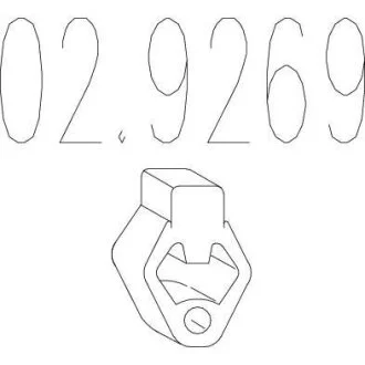 Гумовий елемент кріплення (Резиновый элемент крепления выхлопной системы) MTS 02.9269