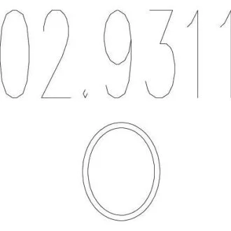 Монтажне кільце (Монтажное кольцо выхлопной системы(металическое) (D (внутр) - 45,5мм,D (наружн)-53,5мм,Высота-4,2мм)) MTS 02.9311