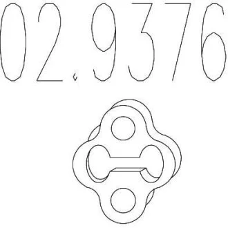 Гумовий елемент кріплення (Резиновый элемент крепления выхлопной системы) MTS 02.9376