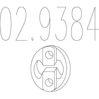 Гумовий елемент кріплення (Резиновый элемент крепления выхлопной системы) MTS 02.9384