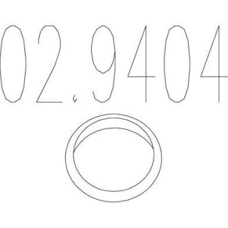 Монтажне кільце (Монтажное кольцо выхлопной системы (металическое) (D (внутр) - 43,6мм,D (наружн) - 51мм,Высота-4мм)) MTS 02.9404