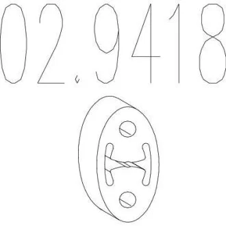 Гумовий елемент кріплення (Резиновый элемент крепления выхлопной системы) MTS 02.9418