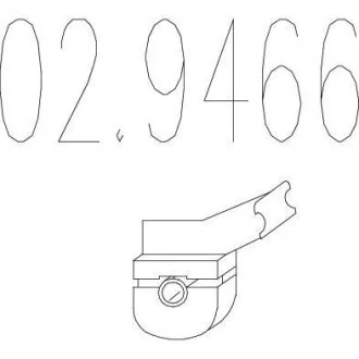 Гумовий елемент кріплення (Резиновый элемент крепления выхлопной системы) MTS 02.9466