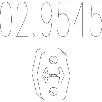 Гумовий елемент кріплення (Резиновый элемент крепления выхлопной системы) MTS 02.9545