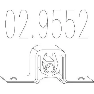 Гумовий елемент кріплення (Резиновый элемент крепления выхлопной системы) MTS 02.9552