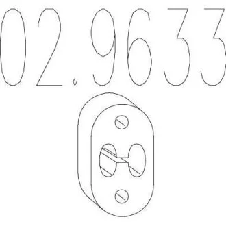 Гумовий елемент кріплення (Резиновый элемент крепления выхлопной системы) MTS 02.9633