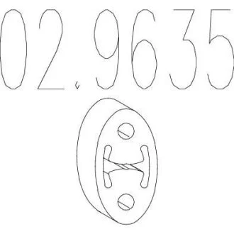 Гумовий елемент кріплення (Резиновый элемент крепления выхлопной системы) MTS 02.9635