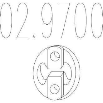 Гумовий елемент кріплення (Резиновый элемент крепления выхлопной системы) MTS 02.9700